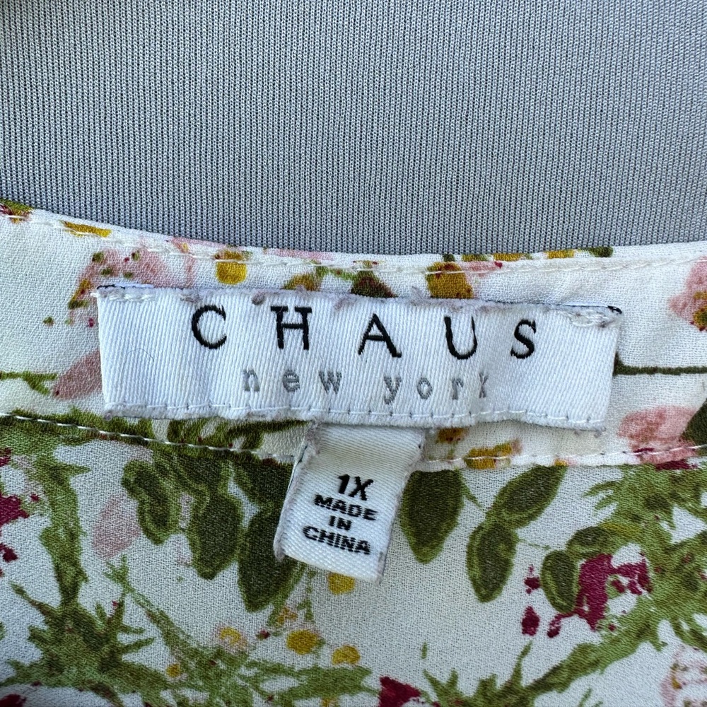 5 for $40 Chaus Floral Top Blouse Shirt Size 1X - Picture 5 of 8
